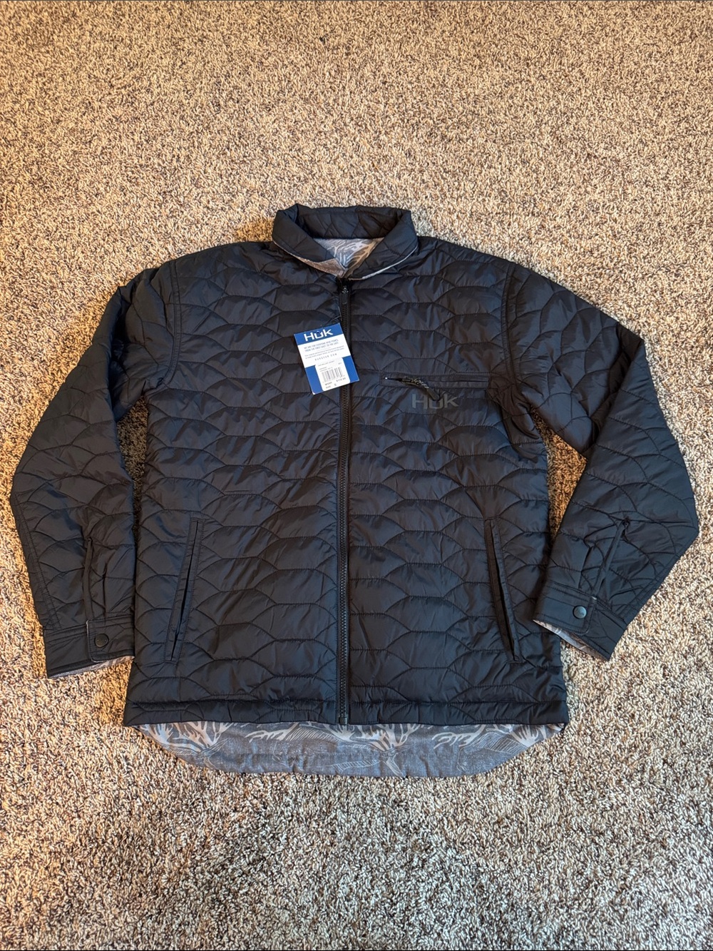 Huk Black Ballast Reversable Jacket